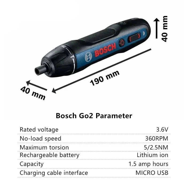 Go 2 Screwdriver Rechargeable Cordless Drill