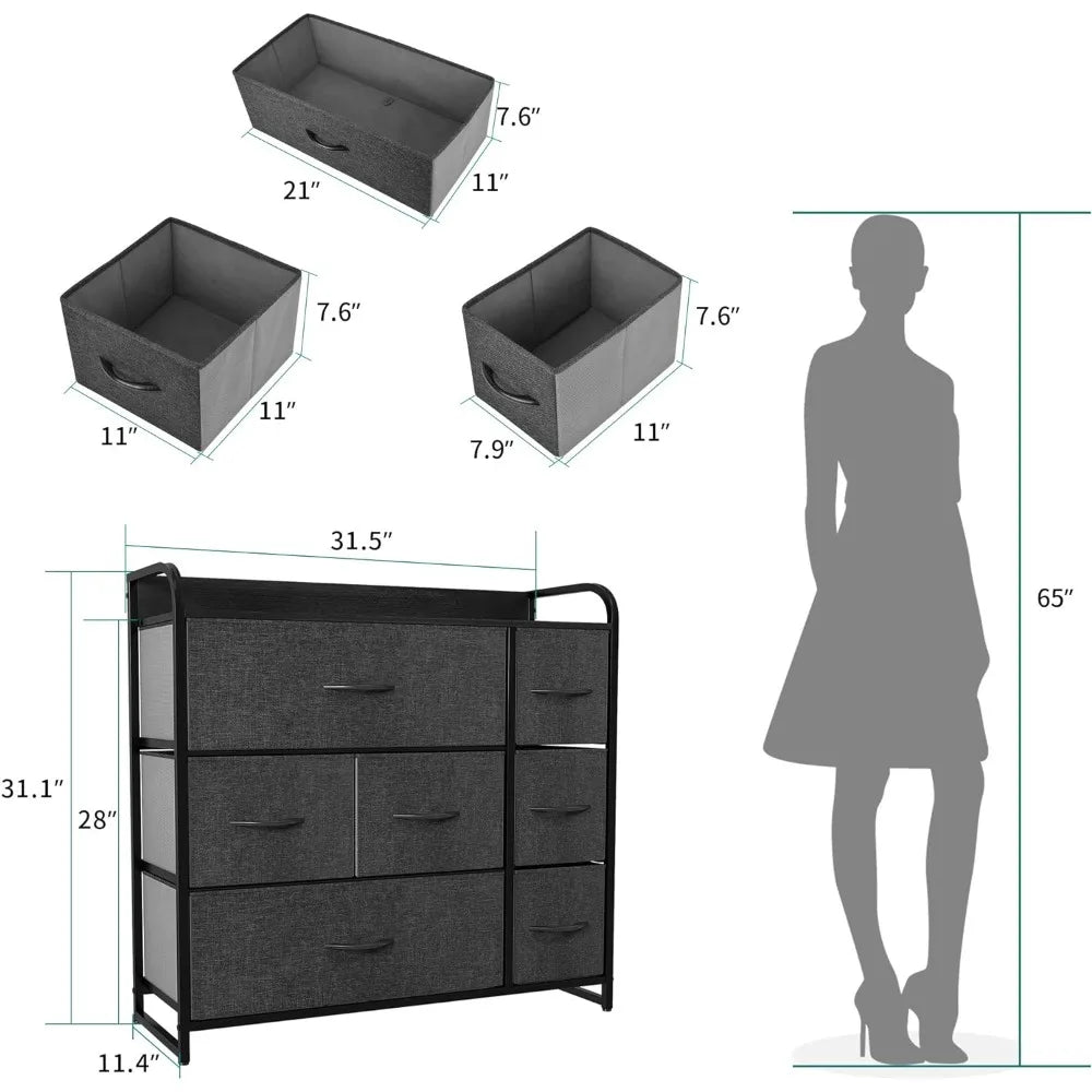 7-Drawer Fabric Dresser