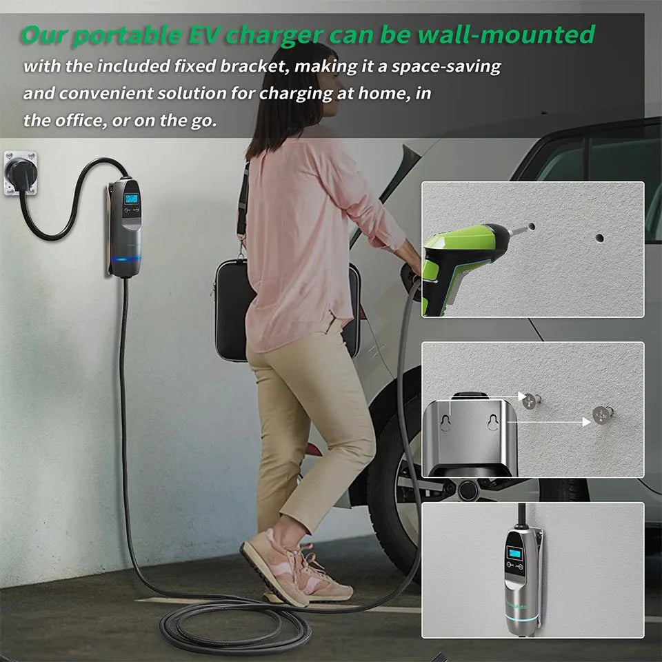 16A 32A 5m Cable Portable Electric Car Charger