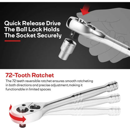 248 Pieces Mechanics Sockets Tool Kit