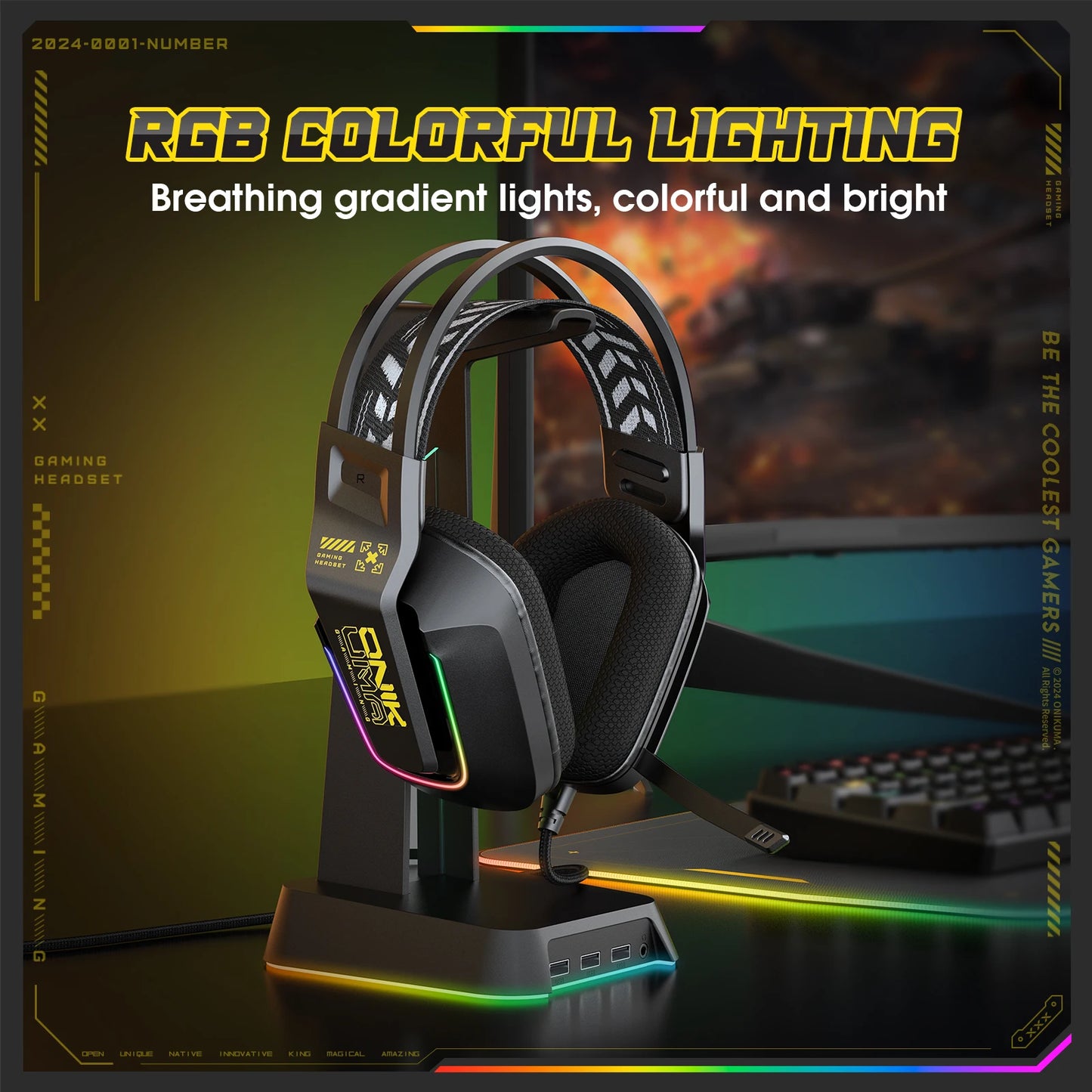 Surround Sound Gaming Headset with Noise Cancelling Microphone