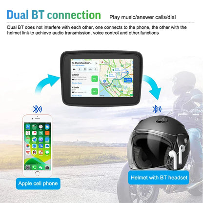 5 Inch Motorcycle Car Waterproof GPS Navigation