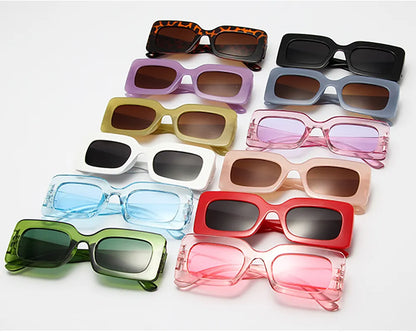 Women Vintage Rectangle Sunglasses