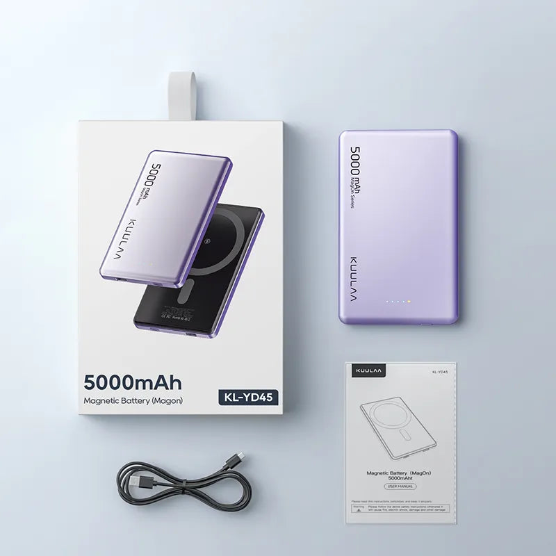 5000mAh Magnetic Wireless Phone Charger PowerBank