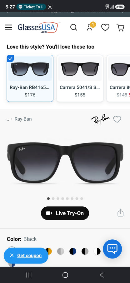 MLH adventures' version(Justin from Ray-Ban), comes with posh case