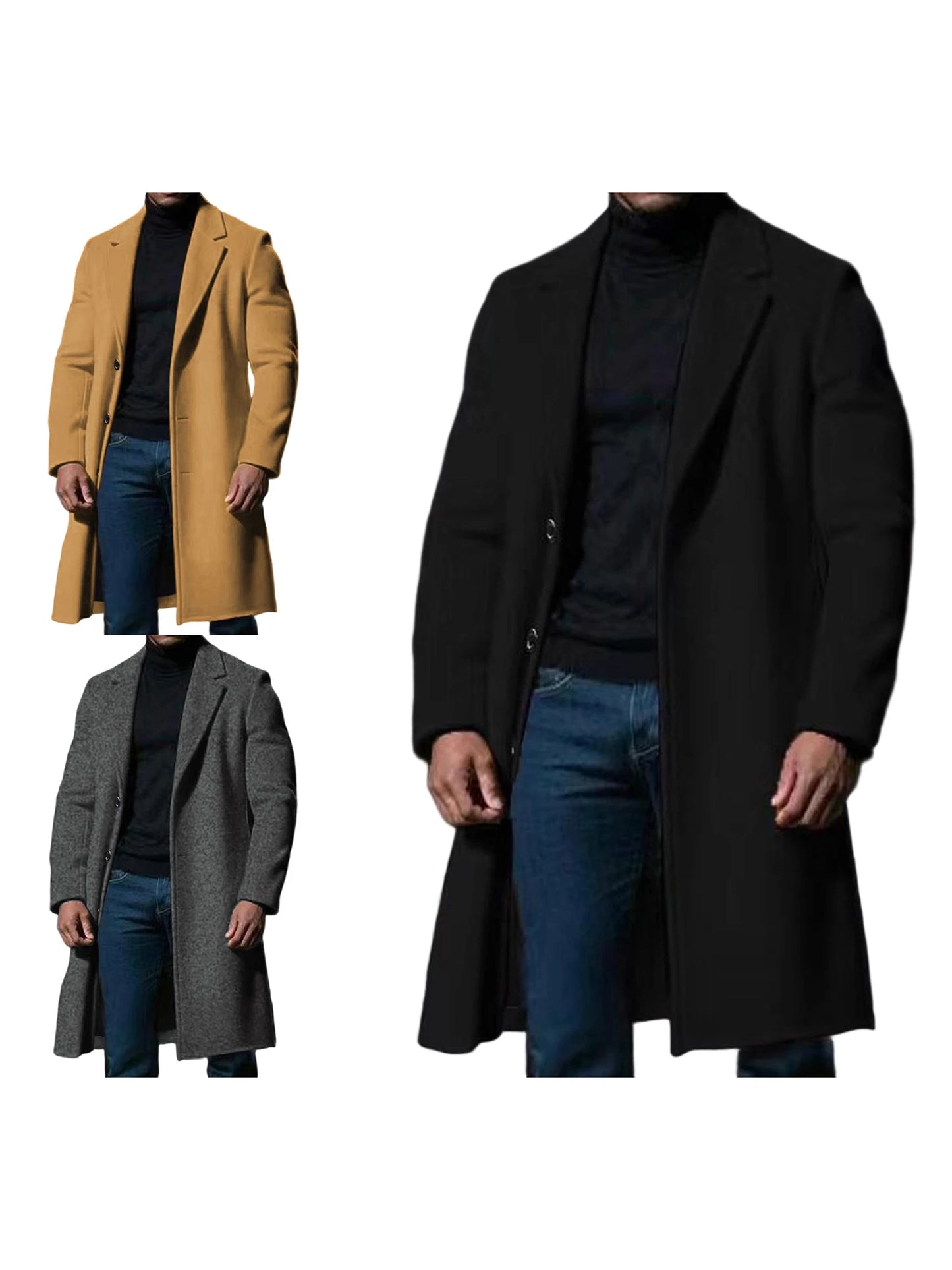 Men s Classic Wool Blend Pea Coat
