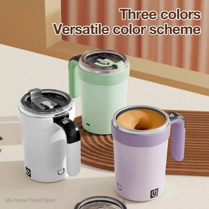 Stainless steel coffee cup automatic stirring cup