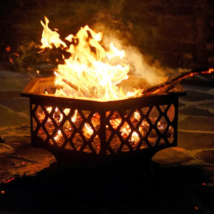 Outside Hex Shaped Firepit Bowl