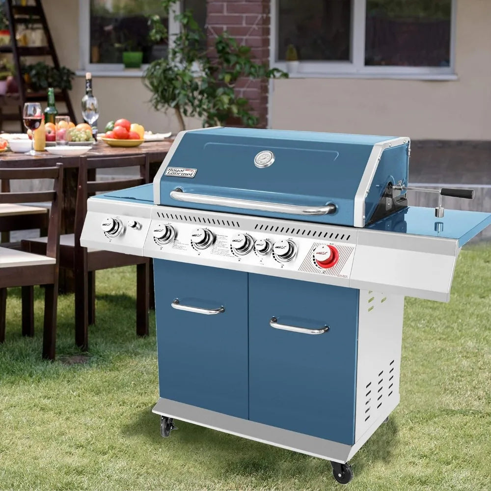 5-Burner BBQ Cabinet Style Propane Gas Grill