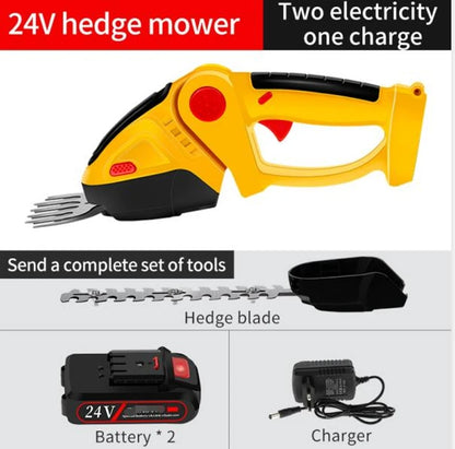 2 in 1 Cordless Electric Hedge Trimmer
