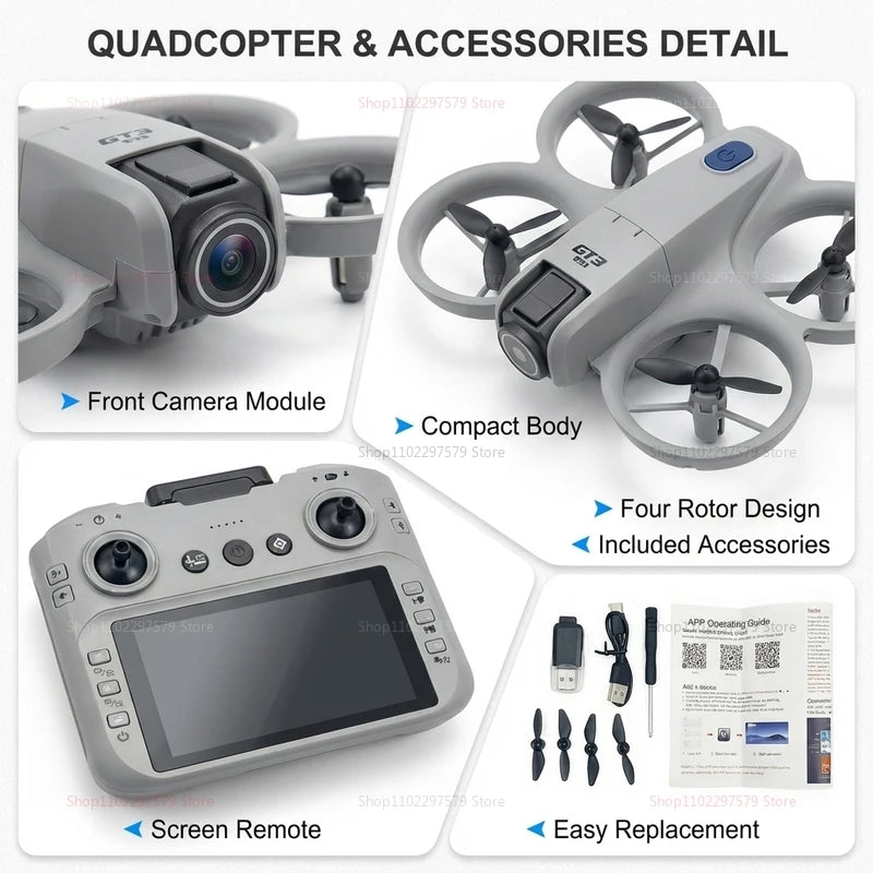 GT3 Mini Drone with 4K 8K HD Camera WIFI