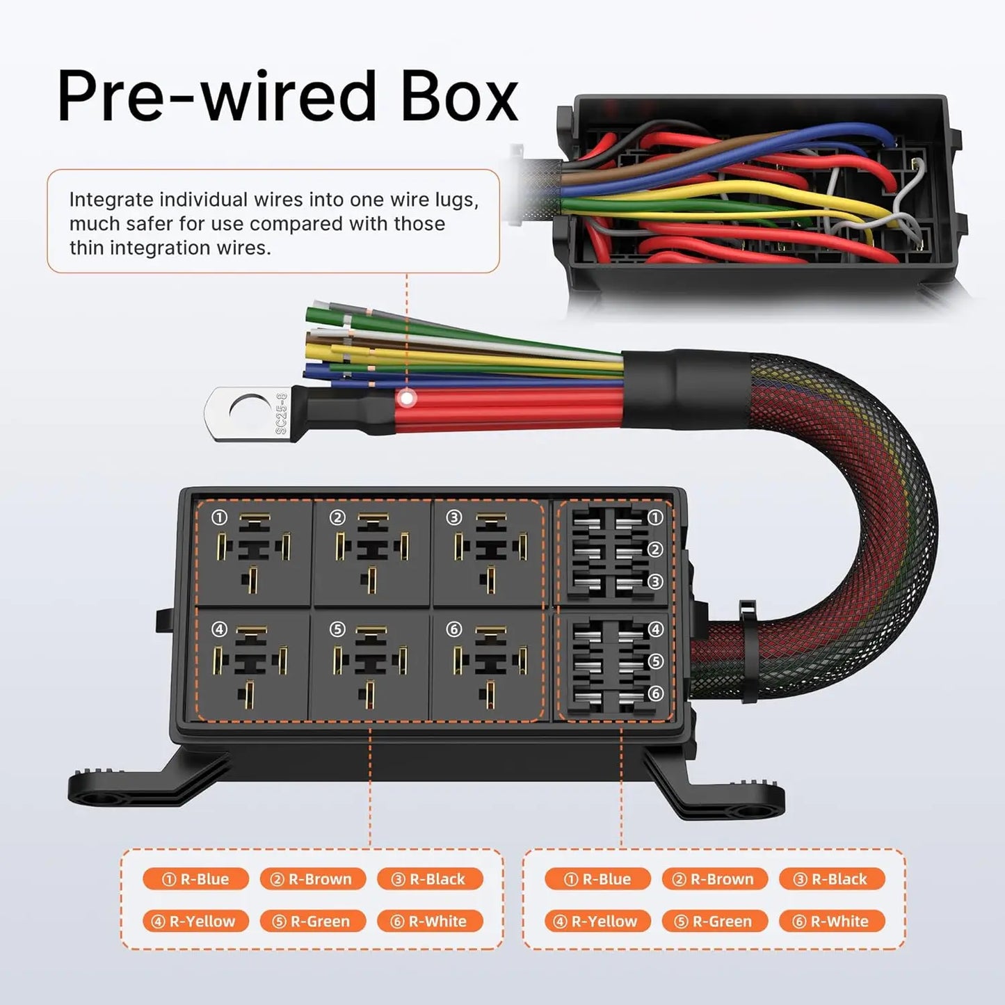 12V 6-Way Relay Fuse Box