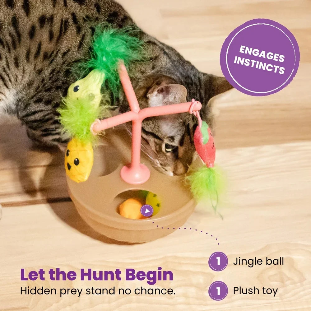 Wobbling Cat Toy Fruit Bowl