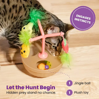 Wobbling Cat Toy Fruit Bowl