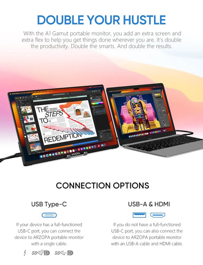 15.6''  FHD 1080P IPS Portable Monitor
