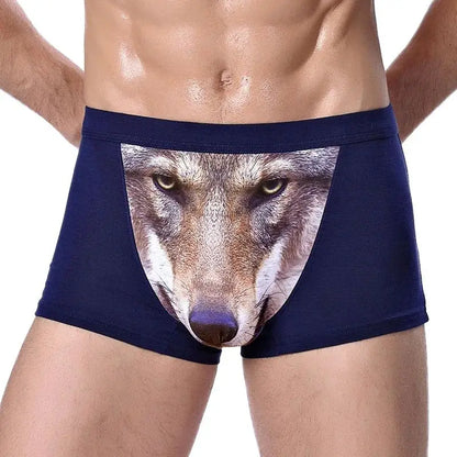 3D Wolf Eagle Head Boxer Shorts