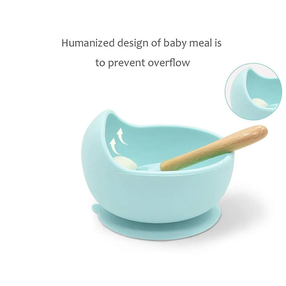 2 Pcs Baby Silicone Food Bowl