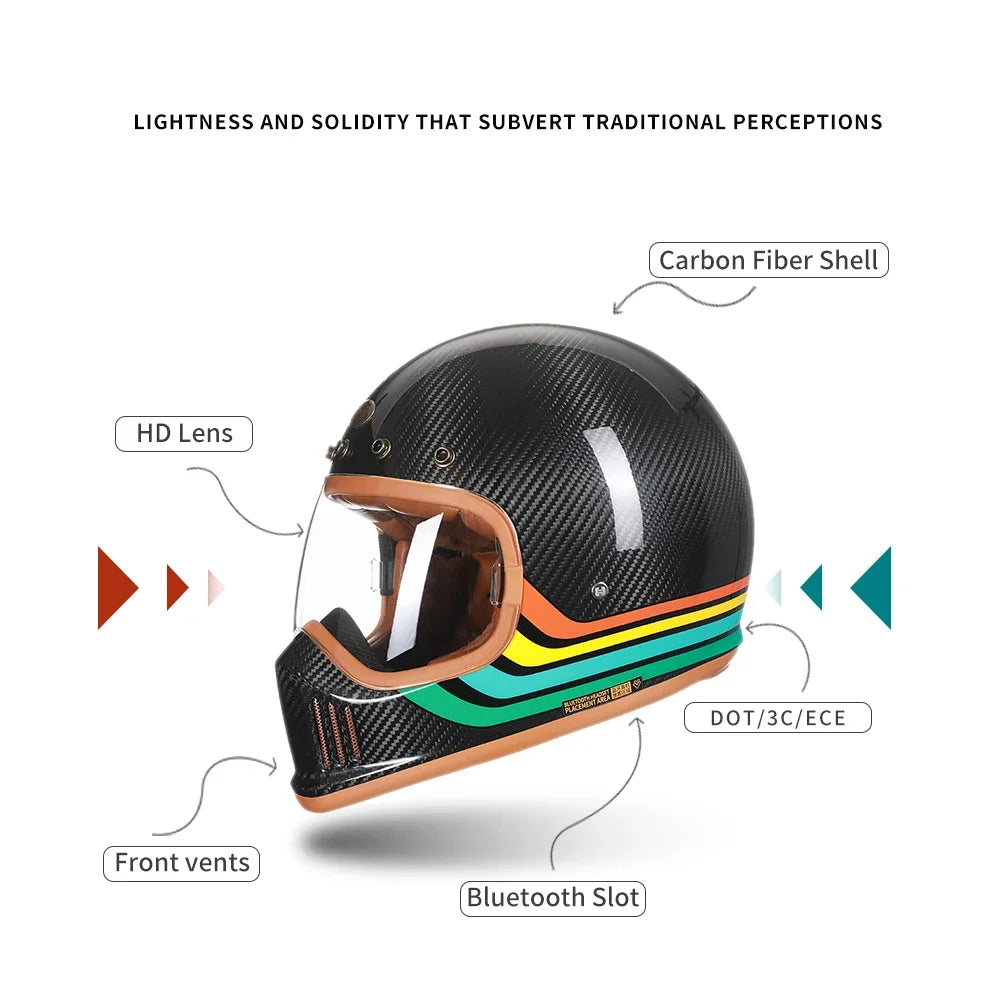 Carbon Fiber Motorcycle Helmet