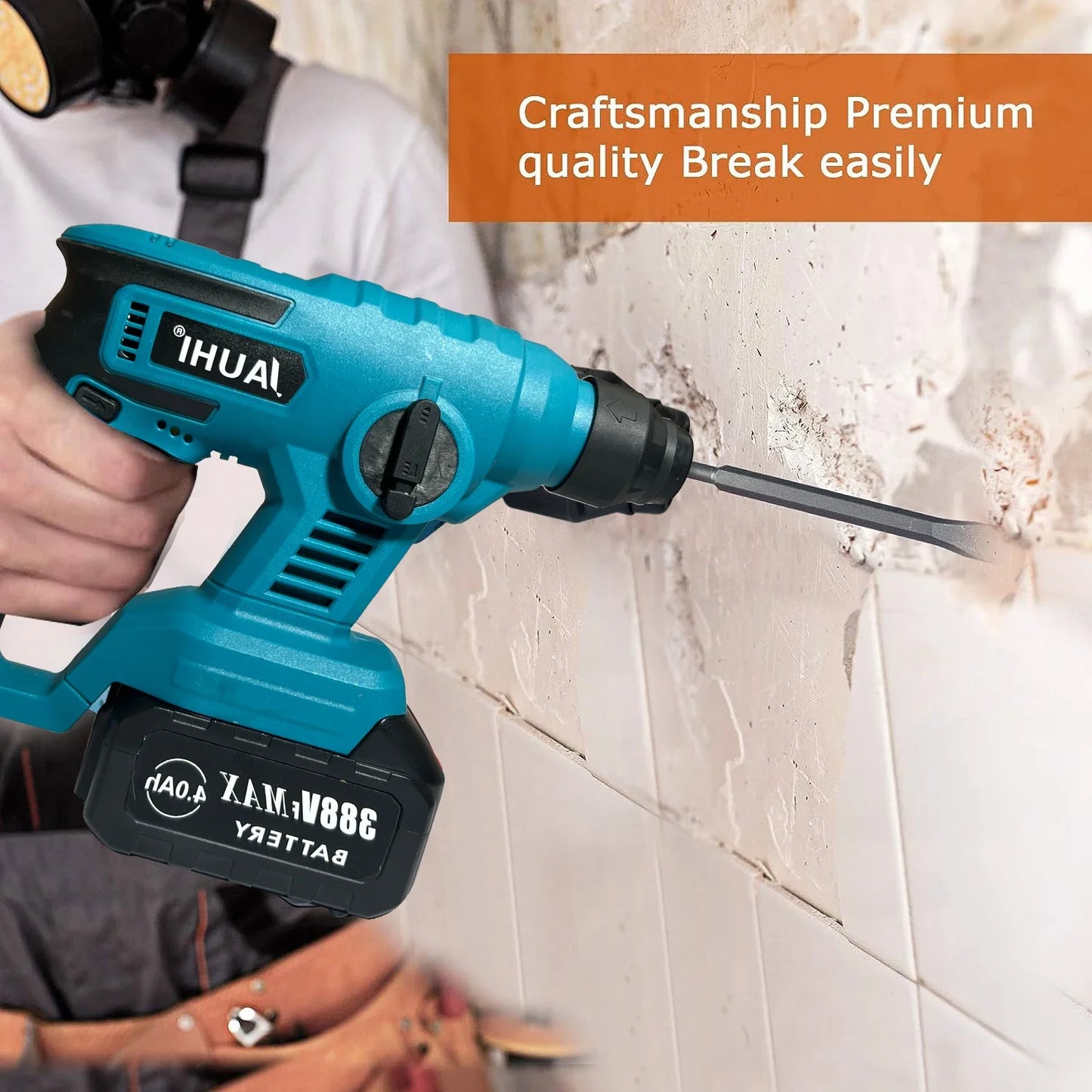 1000W 8600IMP Rechargeable Electric Hammer Cordless Impact Drill