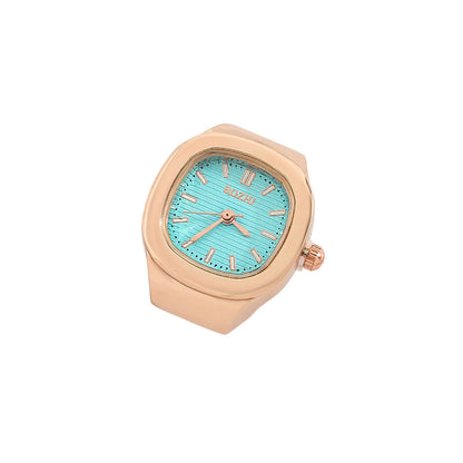 Creative finger ring watch mini quartz watch adjustable time watch ring simple stylish punk watch ring personalized mini clock