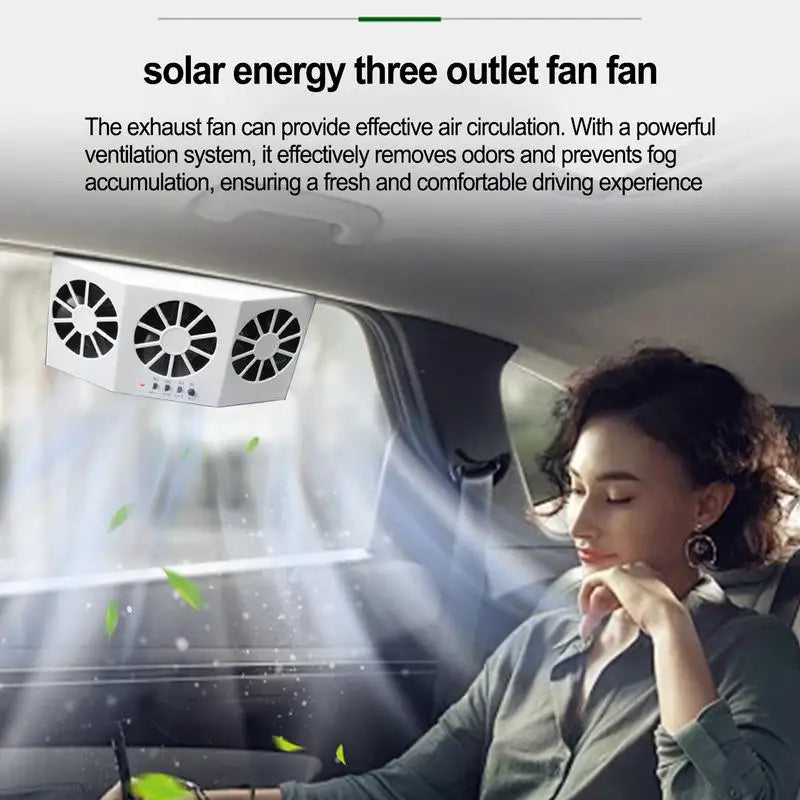 Solar Car Ventilator with Battery