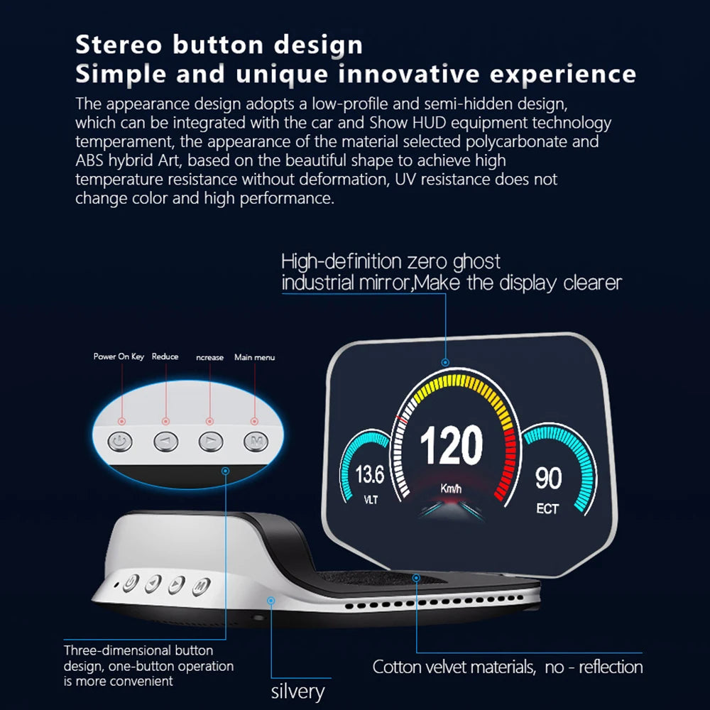 Car Auto  Hud Protable Head Up Display GPS Speedometer