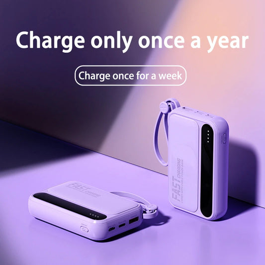 50000mAh Built in Cables Power Bank