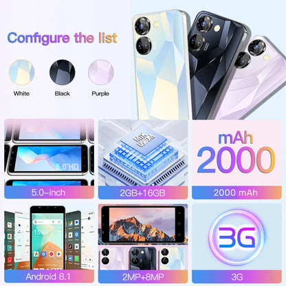20 Pro,Android,5.0 Inch,16GB ROM 2GB RAM,2000mAh Smartphone