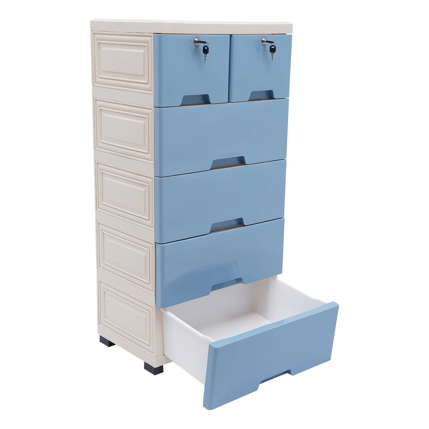 6-Drawer Plastic Dresser Tower