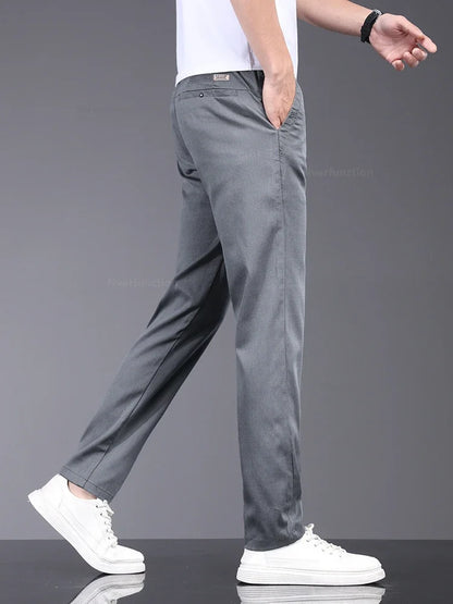 Men Soft Stretch Lyocell Fabric Summer Pant