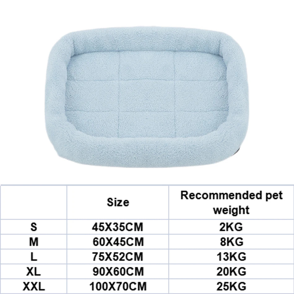 Soft Plush Square Dog Bed