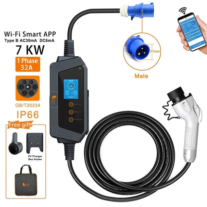 7KW 32A Adjustable EV Charger