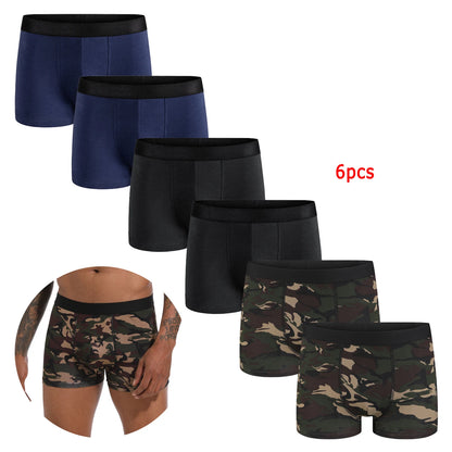 6PCS Black Boxer Shorts for Men