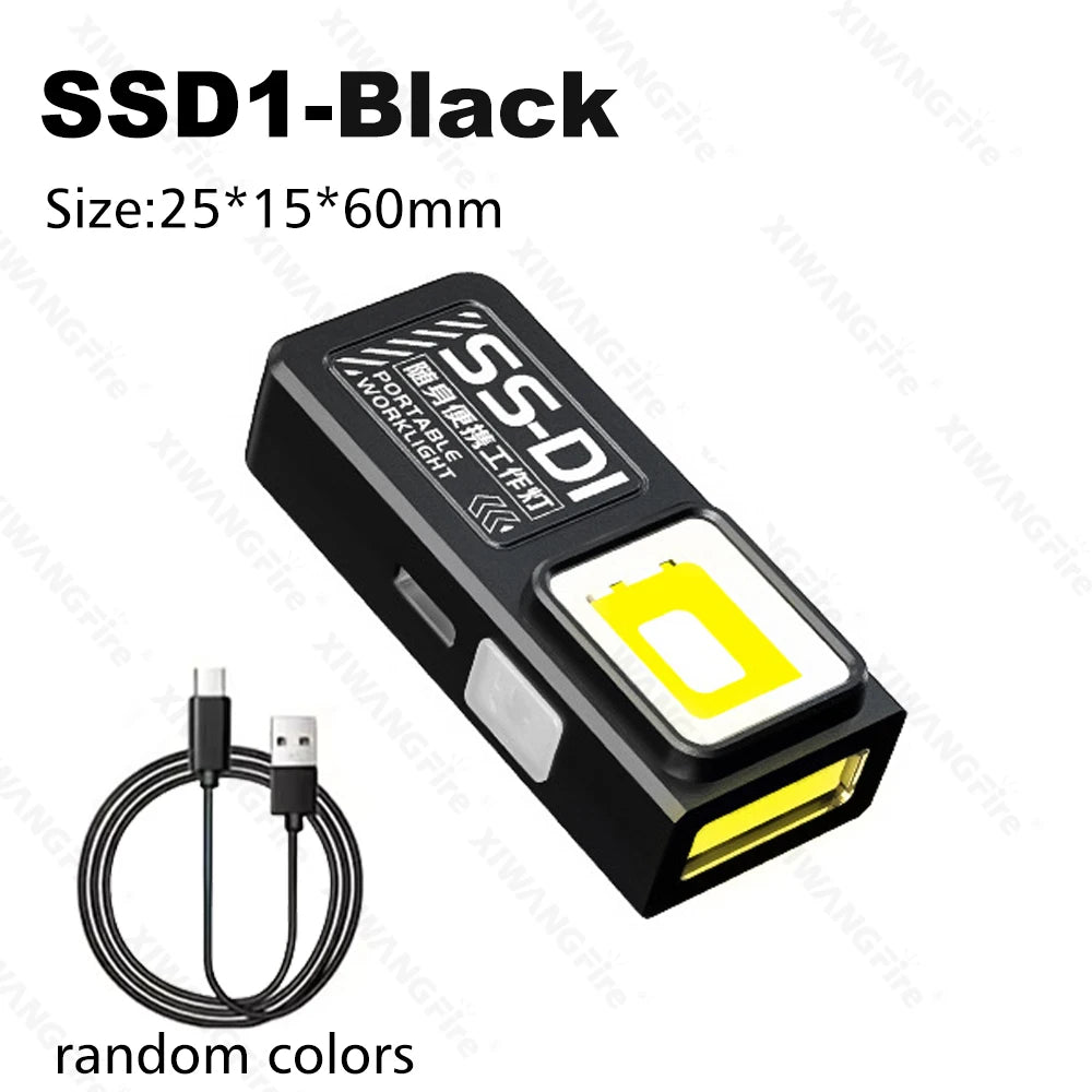 Powerful Mini COB LED Keychain Flashlight USB C Rechargeable