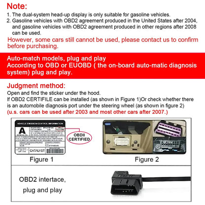 P12 Head Up Display Car OBD2 Digital Speed Clock