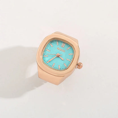 Creative finger ring watch mini quartz watch adjustable time watch ring simple stylish punk watch ring personalized mini clock