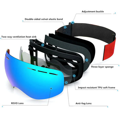 UV400 Glasses Protection Ski Goggles