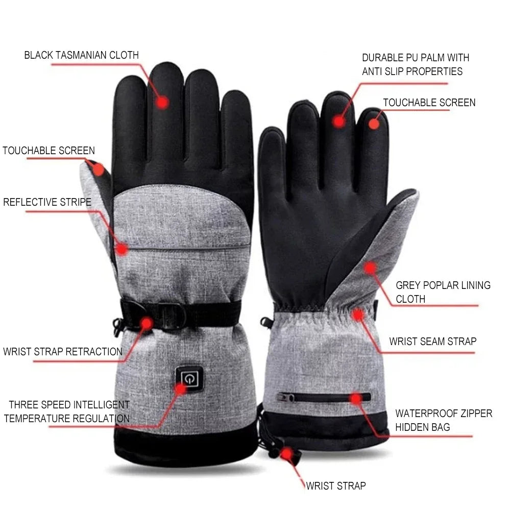 Heated Gloves with Battery Case