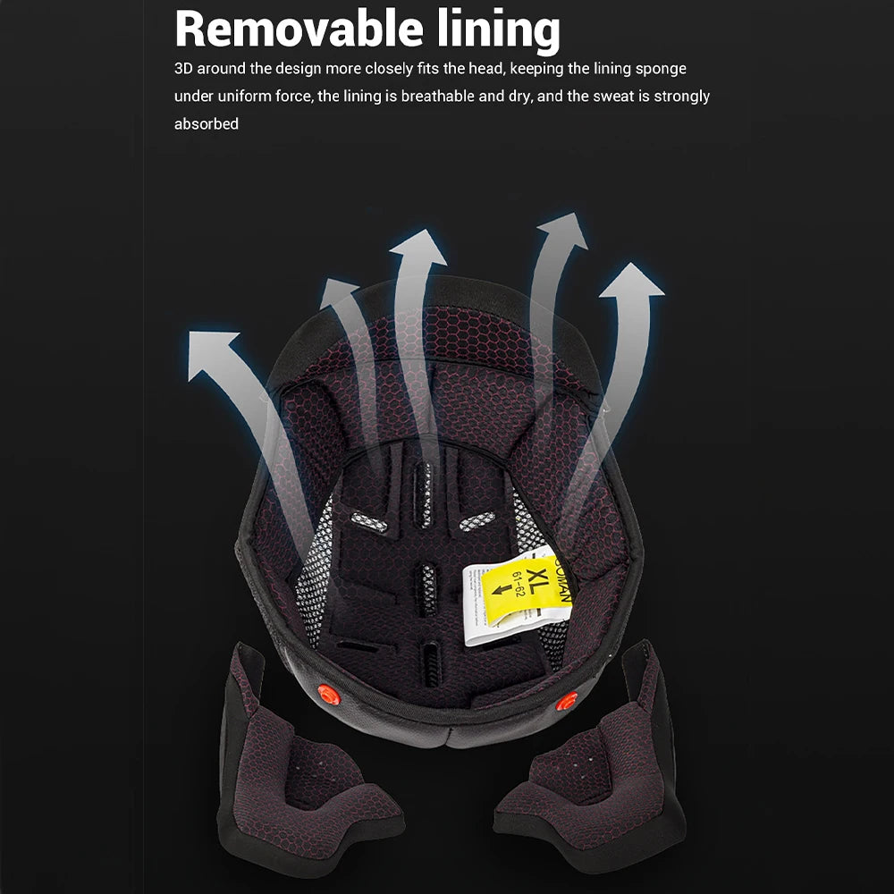 Matte Black Red Motorcycle Helmet