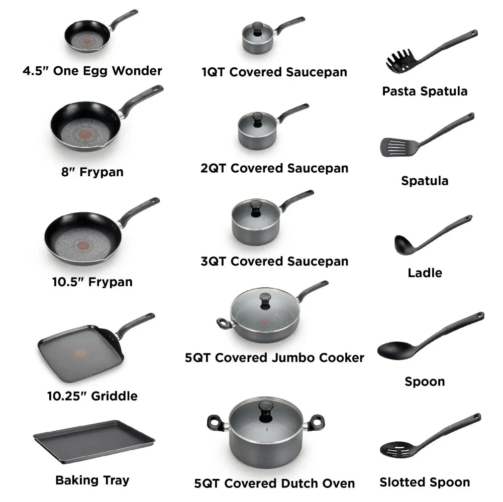 20 Piece Non-stick Pan Set