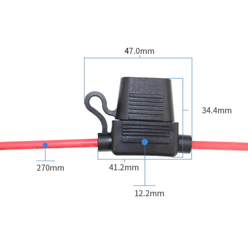 12V Waterproof In-Line Car Fuse Holder