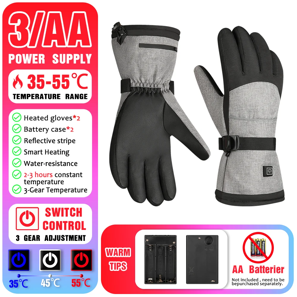 Heated Winter Gloves with Battery