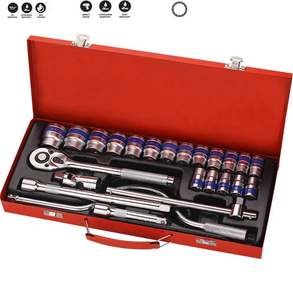 1/2Inch 24PCS Household Socket Wrench Kit