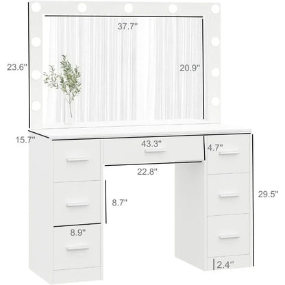 LED Dresser with Drawers