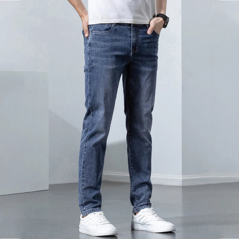 Men Stretch Skinny Cotton Fashion Denim Trousers