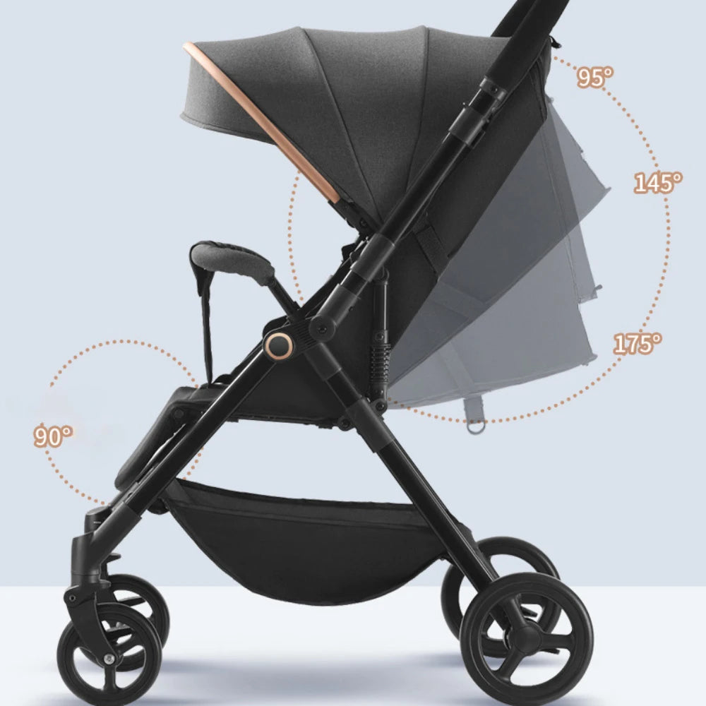 four wheel shock absorber baby stroller
