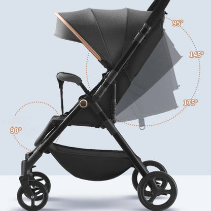 four wheel shock absorber baby stroller
