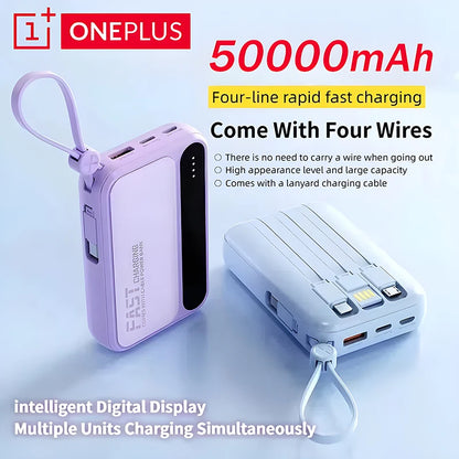 50000mAh Built in Cables Power Bank