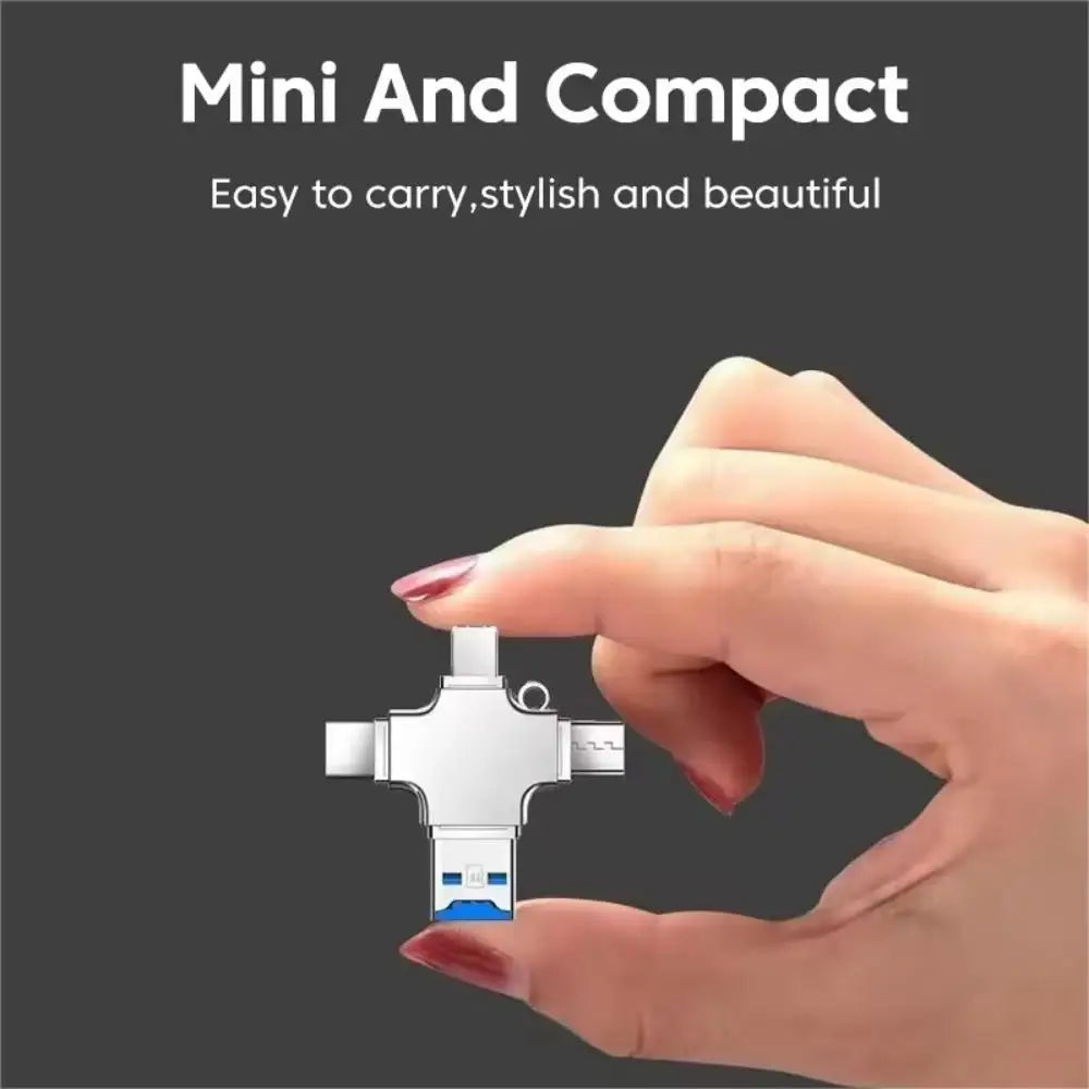 4 In 1 Memory Micro SD Card Reader For IPhone Ipad Android Mac PC Camera