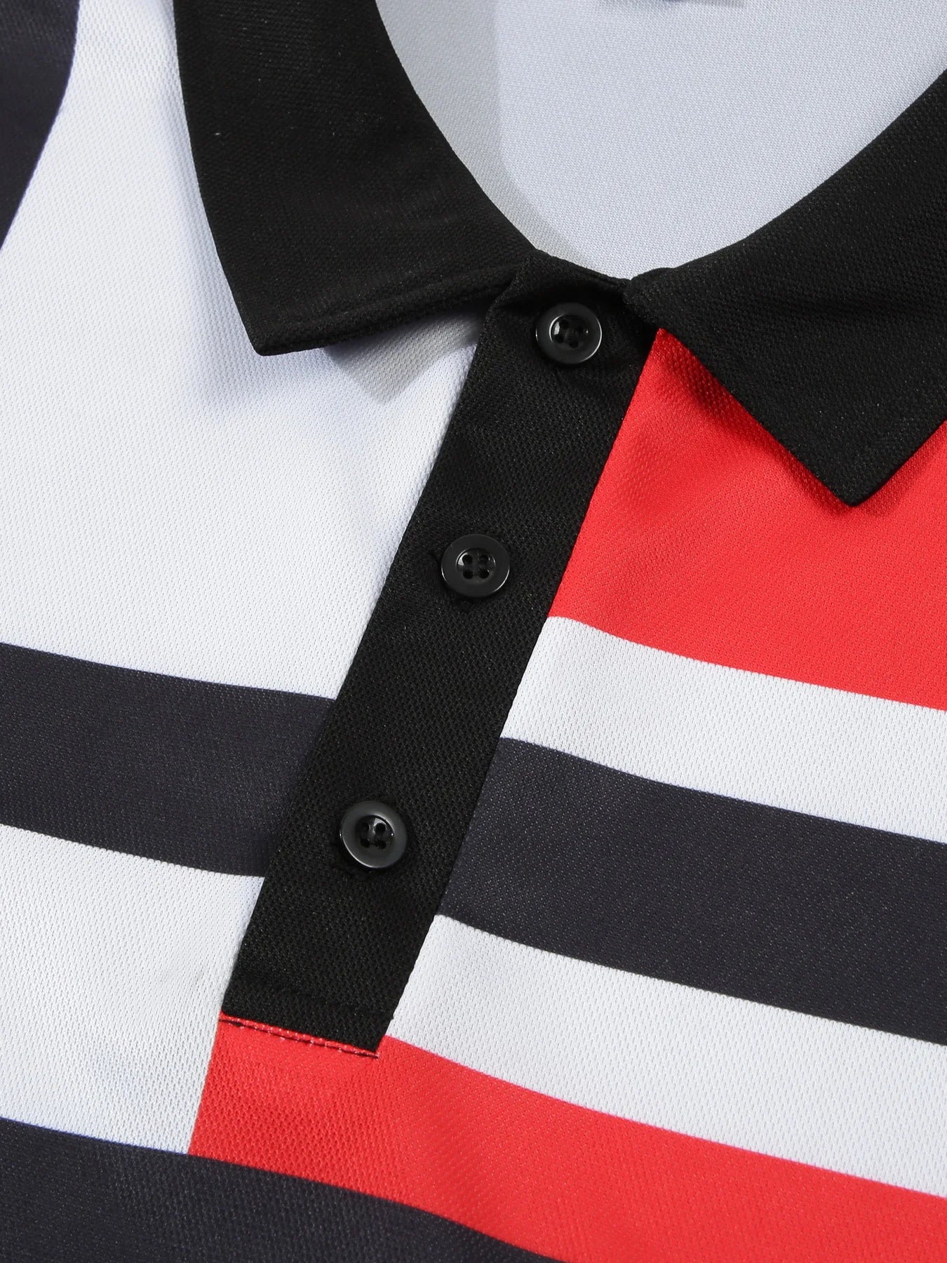 3D Stripe Printed POLO Shirt